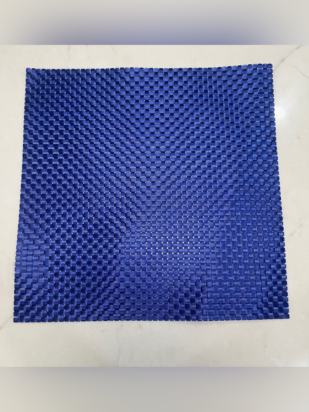 Basket Weave Placemat Set of 7- 14”x14” Vinyl Non-Slip